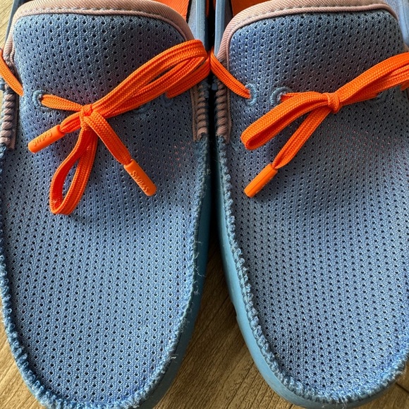 SWIMS Braided Lace Loafer Shoes Mens Size 9 Blue Orange Washable Slip On - Picture 10 of 10